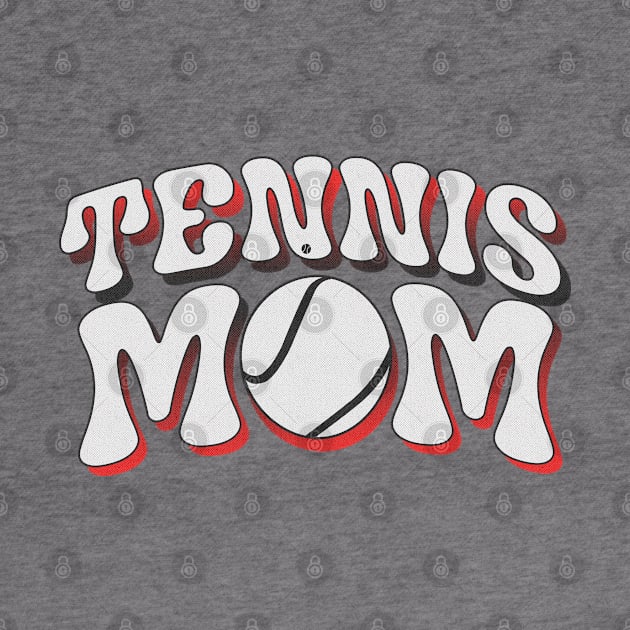 Tennis Mom Halftone Retro by IdenticalExposure